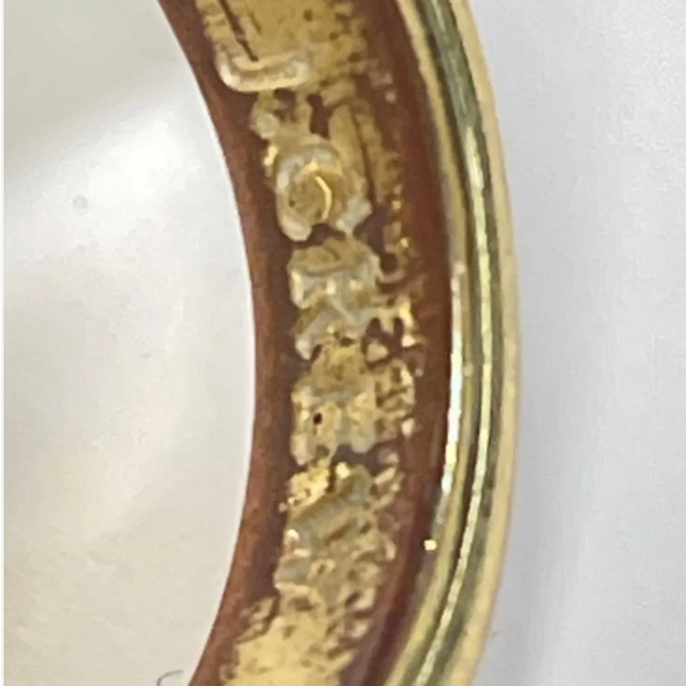 J. Crew Gold and Brown Floral Ring